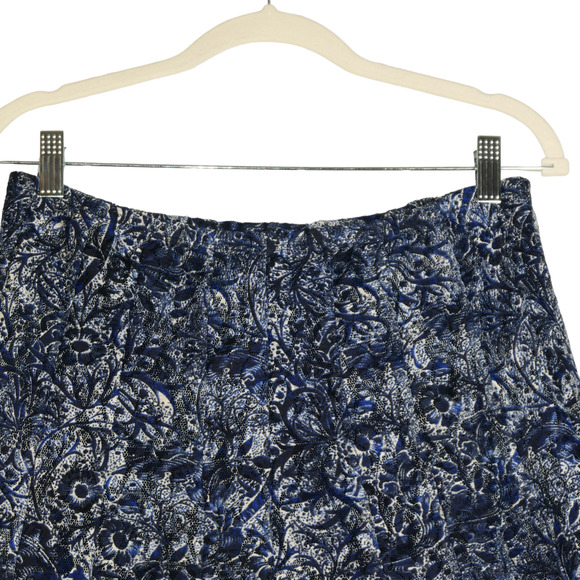 Coldwater Creek Blue Mesh Skirt Womens Size PS Petite Small 6-8 Lined Pull On - Picture 3 of 12